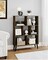 Brown 4-Tier Wooden Bookcase, 7 Cube Storage Organizer Bookshelves, Mid-Century Retro Bookcases with Solid Wood Legs, Free Standing Book Shelf for Home Office, Living Room